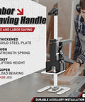 Xclifes Labor Saving Arm Jack 2 Pack Furniture Lifter Tool Black White Heavy Duty Steel with height measurement scale.
