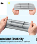 Hands stretching a Cooling Skull Cap 2 Pack Under Cap With Breathable Mesh Helmet Liner For Motorcycle, Cycling, Running.