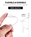 Close-up of hand holding 5A Fast Micro USB Charger with Dual Chipset for Videocon Graphite V45DD, emphasizing flexibility and durability.