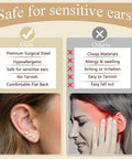 Hypoallergenic Flat Back Stud Earrings Set 21 Pairs Of Stainless Steel Earrings For Women Nickel Free And Lead Free Rust Proof And Tarnish Resistant Vacuum Plated Finish For Comfort, safe for sensitive ears