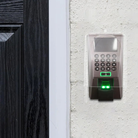 Weatherproof Doorbell Cover With Easy Install Rain Guard Built To Last Tough As Nails Heavy Duty Tempered Plastic Shield For Outdoor Industrial Entrances Protects Doorbell Electronics And Keypad From Rain And Sun, clear keypad cover