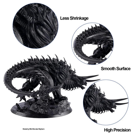 Top Shelf Ultra Black 3D Printer Resin With Badass Abs Like Toughness And Smooth As Silk Details For 405Nm Uv Curing On All Lcd Dlp Sla Models Low Odor Formula In One Kilogram Jug