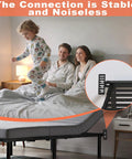 Family enjoying comfort on bed with 2 Pack Adjustable Headboard Brackets Universal Bed Frame Connectors Heavy Duty Wall Mount Supports Fit King Queen Double Sizes Bulletproof Stability Zero Sweat Install For Bedroom Refreshes.
