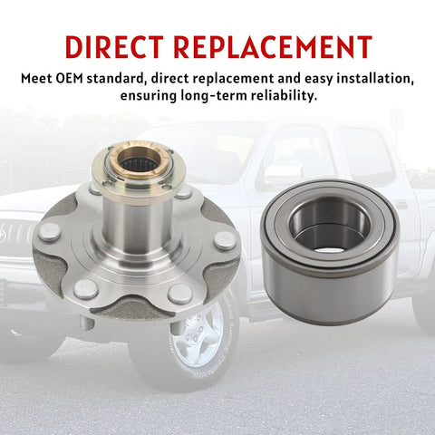 Beefy Front Wheel Bearing And Hub Assembly For Toyota Tacoma 1995 2004 4WD With 2.4L 2.7L Or 3.4L Engine Replacement Kit shown front view