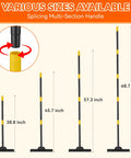 Various sizes of adjustable handles for 77 Inch Adjustable Bow Rake With Metal Head And 1.1 Inch Thick Stainless Steel Handle