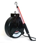 Tough As Nails Compact Work Light With Retractable Forty Foot Cord And Shatter Resistant Housing making it a heavy duty roll around shop lamp.