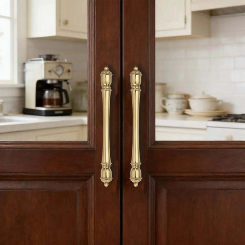 18 Inch Hole Center Cabinet Pulls Champagne Bronze Heavy Duty Solid Warm Brass Drawer Handles For Kitchens And Bathrooms Durable Cabinet Hardware