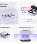 Auto 3D Vacuum Phone Case Heat Press Machine For Custom Sublimation Printing On Curved IPhone And Android Covers with adjustable settings.