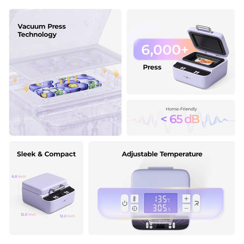 Auto 3D Vacuum Phone Case Heat Press Machine For Custom Sublimation Printing On Curved IPhone And Android Covers with adjustable settings.