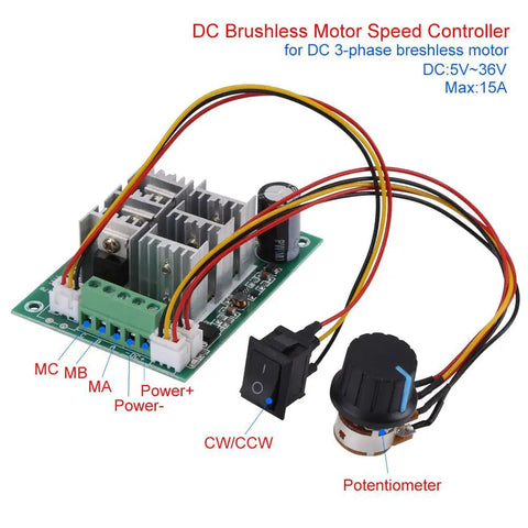 Badass Dc Brushless Motor Speed Controller Delivers Fifteen Amps Of Raw Torque For Smooth Three Phase CW To CCW Switching On Just About Any Rig, showing wiring connections.