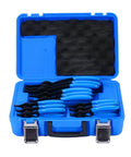 12 Piece Convertible Snap Ring Pliers Set For Internal And External Rings With 0.038, 0.047, 0.070, And 0.090 Inch Sizes in blue case
