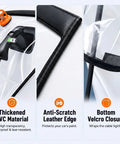 Hella Tough EV Charging Port Cover With Heavy Duty Magnets And Lock Tight Suction, features thickened PVC material and Velcro closure.