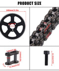 Beefed Up Heavy Duty 25H 136 Links Chain With 68 Tooth Rear Sprocket dimensions and components for 49cc pocket bike