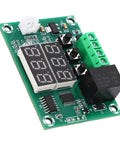 Digital Temperature Controller With Double Display And 12V 10A Relay Thermostat Module For Freezers Incubators And Machine Rooms 58 To 230F Range Easy Setup Cool DIY Lab Gear on green PCB