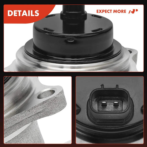 Close-up view of rear wheel bearing and hub assembly details for Toyota RAV4 1996 to 2005 FWD, 5 lug, with ABS compatibility.