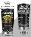 Engineer Gifts Tumbler 20Oz For Mechanical Engineers And Civil Engineers Gift For Men Graduation Day Keepsake.
