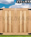 Wooden gate installation with 4 Inch T Strap Gate Hinges 2 Pack Heavy Duty Black Tee Hinges For Wooden Fences And Yard Gates in use