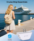 Angled Three Way Wall Outlet Extender Super Handy Power Adapter That Transforms One Socket Into Three Charging Ports Perfect For Laptops Phones Cameras And Shavers Working Like A Champ Anywhere At Home near a cruise ship.