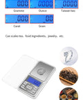 High Precision Jewelry Scale 500g 0.1g Digital Pocket Balance For Gold And Diamonds Slim Compact Gram Scale showing unit options