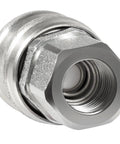 Close-up view of a One Quarter Inch FNPT A Style Air Fittings Pack Of Ten For Quick Push To Connect With Style A Plugs Like 778 777 1777 Series