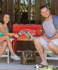 80 Quart Coca Cola Ice Cold Cooler Red With Removable Folding Lid Built In Coke Logo Bottle Opener And Cap Catcher