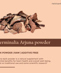 All Natural Arjuna Powder For Heart Health And Wellness, Terminalia Arjuna Bark Supplement, No Preservatives