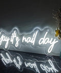 Neon Sign For Nail Salon Open Welcome LED Light Perfect For Beauty Studio Decor Nail Art Bar Shop Vibe White Glow
