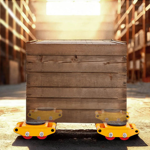 Beefy 4 Pack Heavy Duty Machinery Skates Dollies For Moving Up To 17,637 Lbs With 4 PU Wheels, 360 Degree Rotation