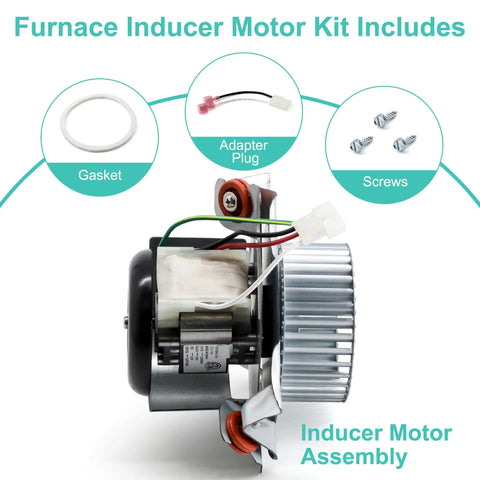 Furnace Draft Inducer Motor Assembly Replacement For Carrier Bryant Payne J238-112-11203 Blower Motor With Wheel And Gasket