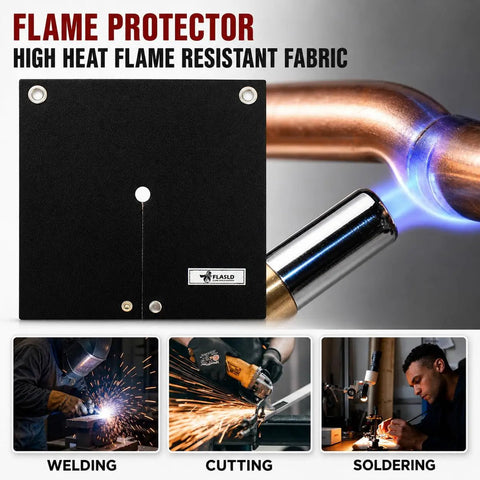 Silicone Coated Fiberglass Welding Blanket And Heat Shield Pad For Soldering Copper Pipes 12 By 12 Inch Flame Protector