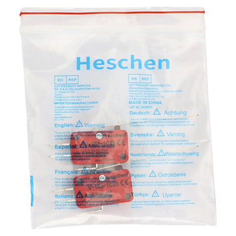 V-153-1C25 Micro Switch With Beefy Long Straight Lever 15A 125/250VAC Heavy Duty SPDT Snap Action Limit Switch Quick Connect Terminals Three Sixteenth Inch 4.8mm Dual Pack in sealed bag