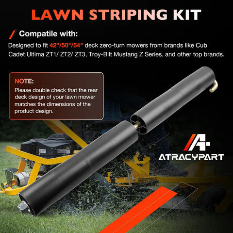 OEM Pro-Grade Lawn Striping Kit Replacement Part 19A70060 for ZT1 Ultima 42, 50, 54 Decks with steel roller on display