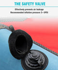 Safety valve of 4.2 Sq M Inflatable Surfing Wing for Windsurf Foil Sailing, showcases Oxford cloth and PVC build