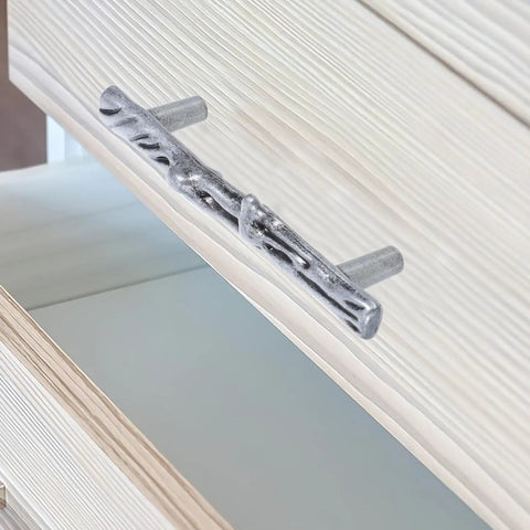 Rustic Twig Drawer Pulls With Metal Branch Cabinet Handles And Screws For Kitchen Dresser Wardrobe Furniture Hardware Home Use