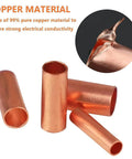 Premium Wire Ferrules Kit 250Pcs, 7 Size Non Insulated Copper Crimp Connectors For DIY Projects And Pro Wiring, copper ferrules