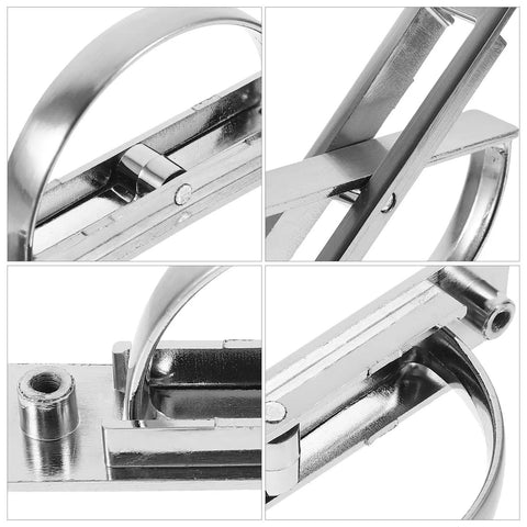 Collage of zinc alloy recessed cabinet handle, close-up of 85mm hole spacing and smooth hidden grip for furniture drawer pull.