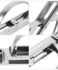 Close-up of low profile zinc alloy recessed cabinet pulls hidden wardrobe door handle with 85mm hole spacing.