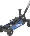 Beefy 3 Ton Aluminum Off-Road Jack for Trucks and SUVs, 6000 Lb Capacity, 29-Inch Lift, shown with steel skid plate and swivel casters