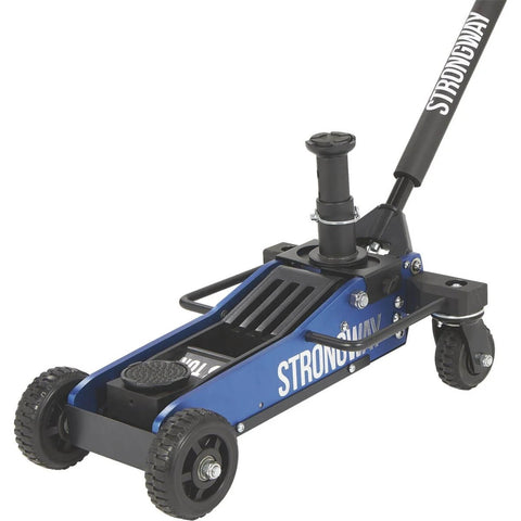 Beefy 3 Ton Aluminum Off-Road Jack for Trucks and SUVs, 6000 Lb Capacity, 29-Inch Lift, shown with steel skid plate and swivel casters