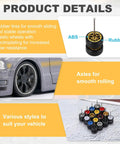 Product details of 8 Piece 1/64 Scale Wheel And Tire Set With Real Riders Rims Includes Axles For RC Diecast Cars And DIY Model Upgrades