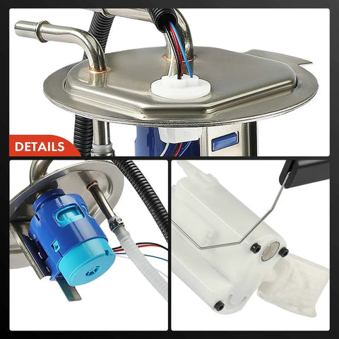 Heavy Duty Electric Fuel Pump Module Assembly For Ford F250 F350 Super Duty 2005 To 2007 V8 5.4L V10 6.8L Center Tank Replacement, detailed view.