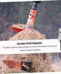 Garden Auger Drill Bit Adapter And Chuck Converter For Power Tools Extends Reach For Tight Spots Earth Auger Post Digger