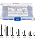 M3 Self Tapping Wood Screws Set, Zinc Plated Carbon Steel Pan Head Phillips Screws For Wood Plastic And Soft Metal, 520 Pieces, M3x6mm To M3x20mm