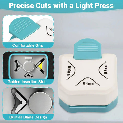 Corner Rounder Punch For Cardstock Edges, This Nifty Paper Trimmer Handles Laminate Like A Dream With Zero Fuss, And Your Projects Get A Sick Polish In Seconds As A Top Compact Craft Tool For Scrap Book Junkies And DIY Pros Getting Sharp Rounds Fast