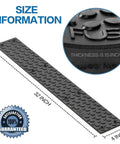 Outdoor Rubber Stair Treads 5 Pack Non Slip Diamond Texture 4x32 Inch Heavy Duty Anti Skid Mats For Exterior Steps With Screws And Washers Included Easy Install size details