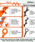 Comparison chart of Heavy Duty Ground Anchor Kit 4 Pack 18 Inch Screw In Tent Stakes with T Handle highlighting features against competitors.