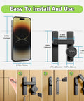 Keyless Barn Door Lock With Three Digit Password, Flip Latch For 90 And 180 Degree Sliding Doors, Cabinet And Gate Bolt, Black Finish, installation guide