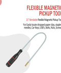 21 Inch Bendable Magnetic Pickup Tool With Ultra Strong Neodymium Magnet Tip for Grabbing Nails, Screws, Bolts, and Nuts