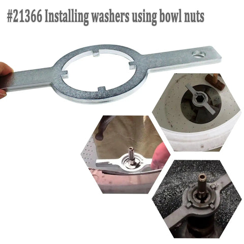 21366 Spanner Wrench Pro Grade Fits Kenmore And Whirlpool Washer HD Tub Nut TB123A For Tub Nut Replacement, Drain Pump Service, And DIY Washer Repairs, metal wrench