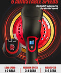 Cordless Car Polisher And Orbital Buffer For Detailing With Six Variable Speeds Up To 5500 RPM No Battery Included Compatible With 18V Batteries showing speed settings